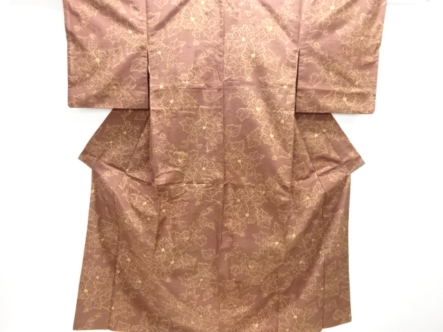 JAPANESE KIMONO / ANTIQUE KIMONO / SILK / TOKAMACHI TSUMUGI / WOVEN FLOWER